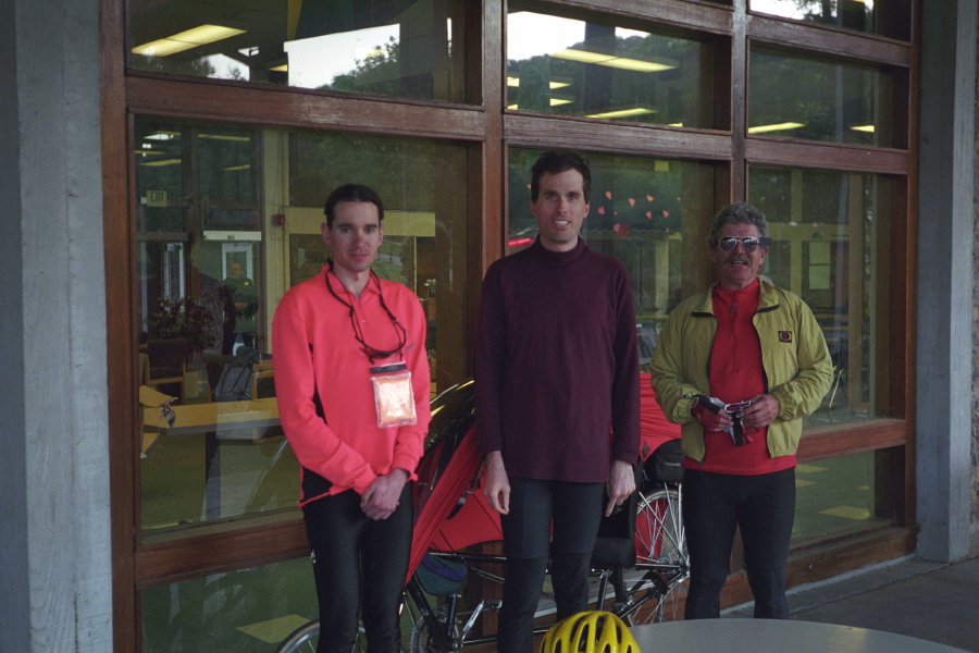 Zach, Bill, and Ron at the finish.