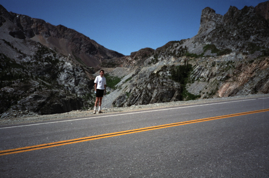 Bill halfway up the eastern climb to Tioga Pass.