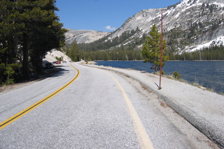 Riding along the side of Tenaya Lake. (8160ft)