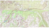 High country detail map: Olmstead Point to Tioga Pass.