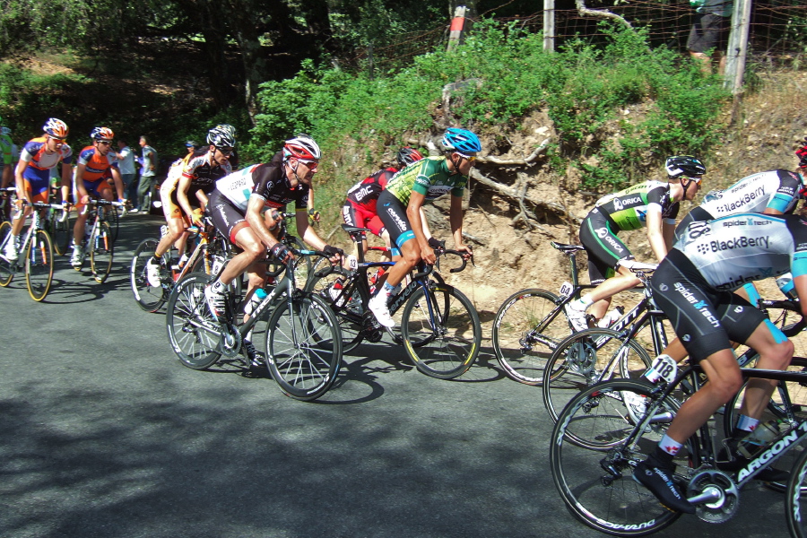 Andrew Bajadali (#131), Jens Voigt (#8), Heinrich Haussler (#13), Cameron Meyer (#64)