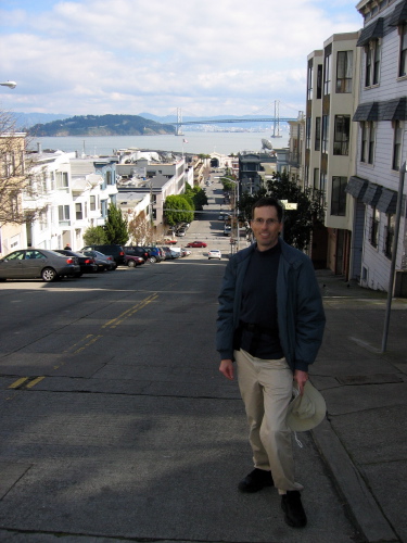 Bill walking back to the Embarcadero.