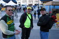 (l to r): Chris Hill, Marty, and Randall at Justin Herman Plaza