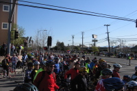 Crowds lining Piedmont at Sierra.