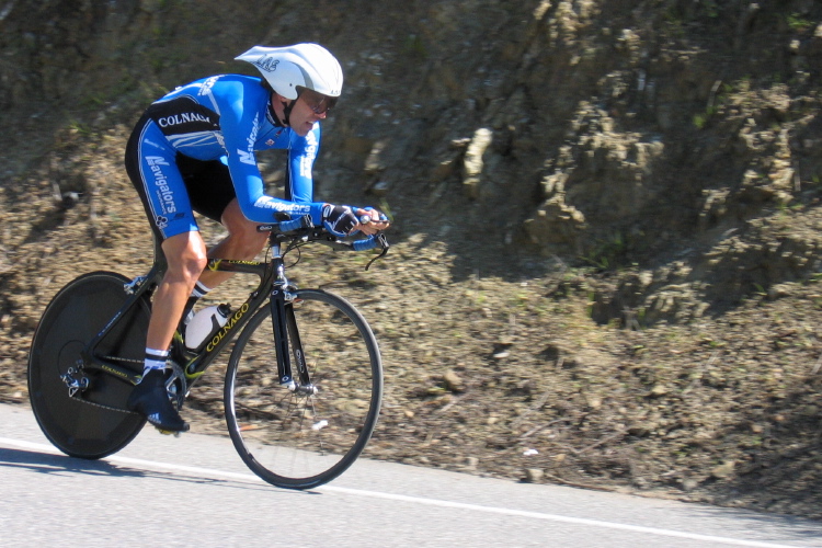 A Navigators rider crests Bailey Rd.