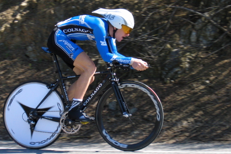 A Navigators rider crests Bailey Rd.