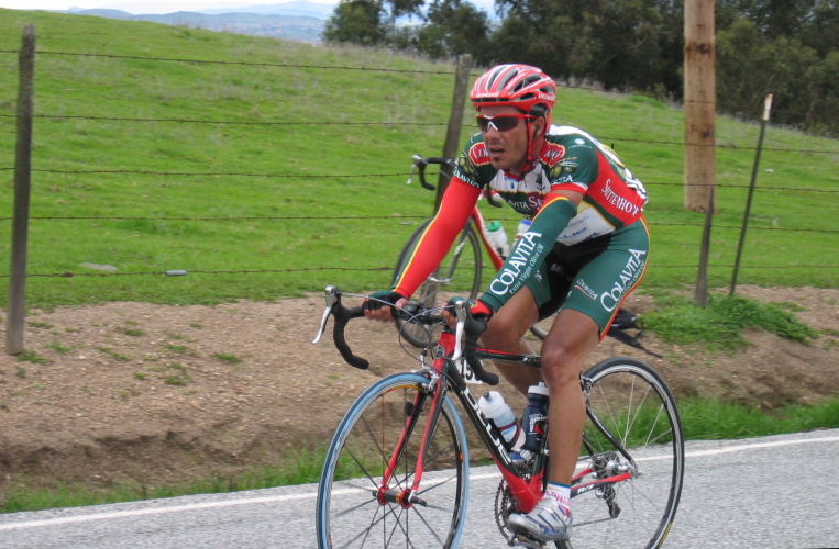 Gustavo Artacho climbs Sierra Rd.