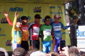 Leipheimer (overall lead), Nydam (mountains), Hincapie (most aggressive), Zaugg (sprints), and Gesink (best young rider and stage winner).