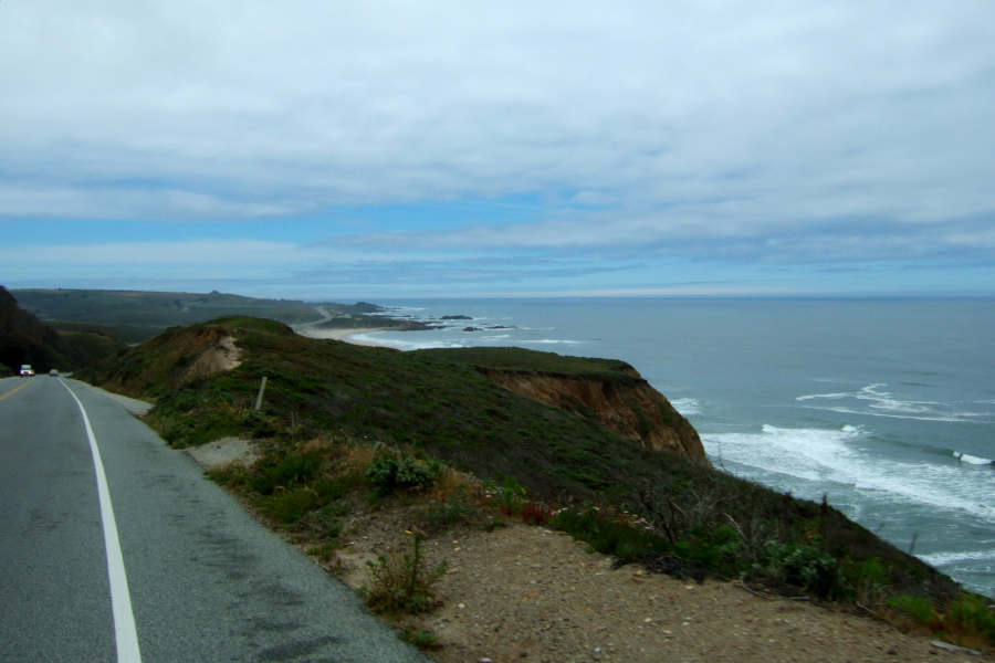 Dropping down to Pescadero Beach.