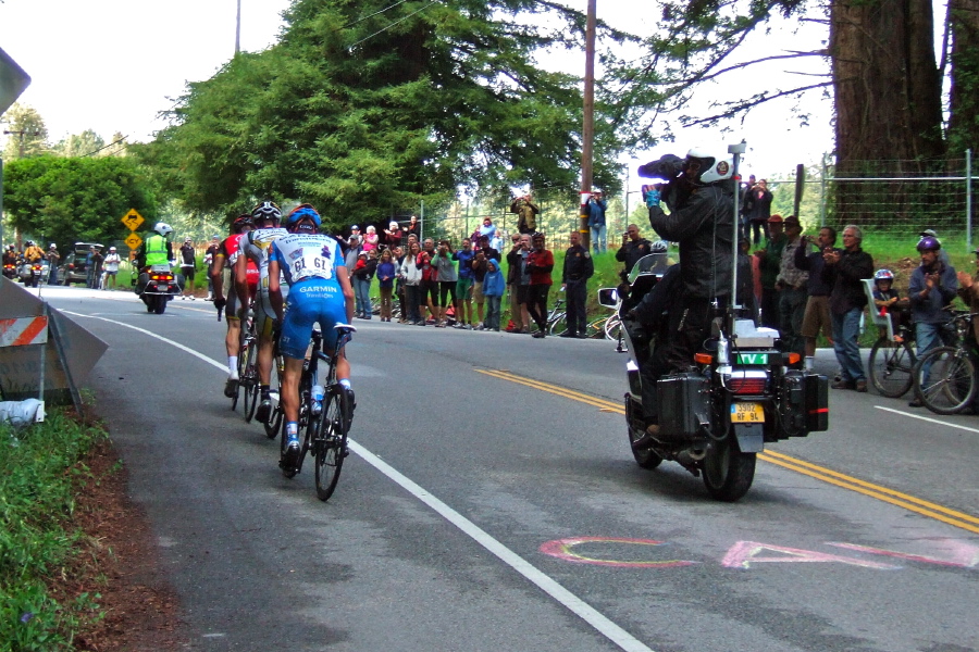 And onward and upward they go, as they pass Smith Grade Rd.