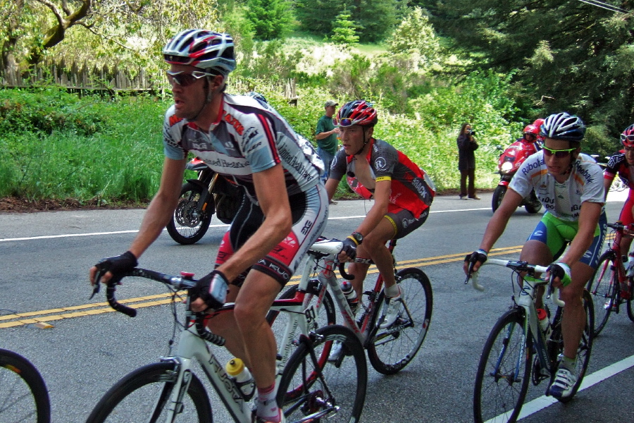 Rory Sutherland (l), and Peter Sagan (r), wearing the best young rider jersey.