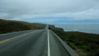 Heading south on CA1 near San Gregorio Beach.