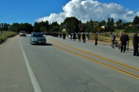 Cops at the UCSC entrance.