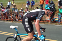 Chris Froome gives a final push.