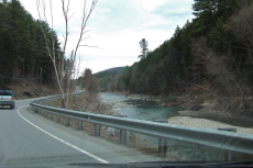 US4 alongside the Ottauquechee River near Woodstock, VT