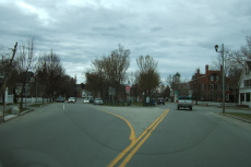 Entering Woodstock, VT town center