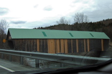 A covered bridge near West Woodstock