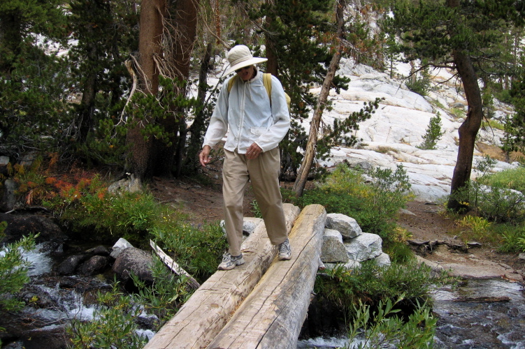 David crossing Treasure Creek.