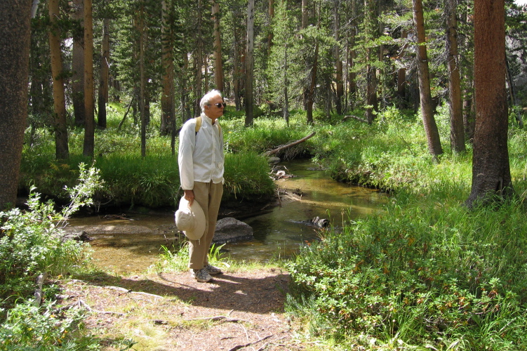 David at the meanders of Treasure Creek.