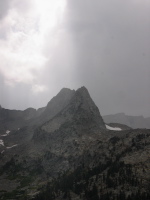 Hurd Peak (12,237ft) under a break in the clouds.