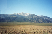 Boundary and Montgomery Peaks from US-6 near Montgomery Pass