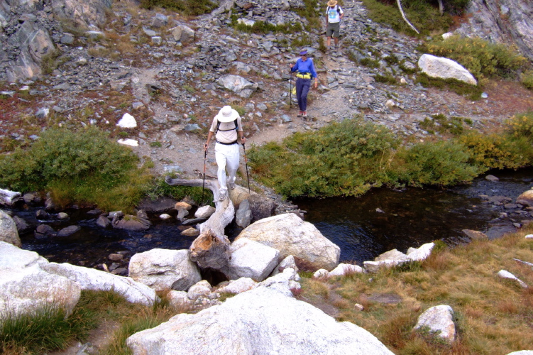 David crosses Mill Creek.