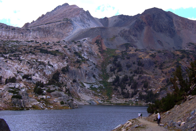 Shepherd Crest (12015ft) rises above Steelhead Lake (10270ft)