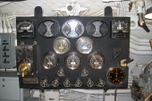 Engine room instrument panel.