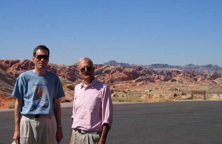 Bill and David at Rainbow Vista, Valley of Fire State Park.