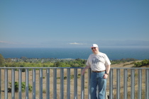 Len at the UCSC Music Center overlooking Santa Cruz and Monterey Bay