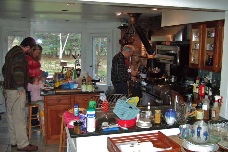 Bob and Laura attend Natalie's meal while David makes dinner for the rest of us.