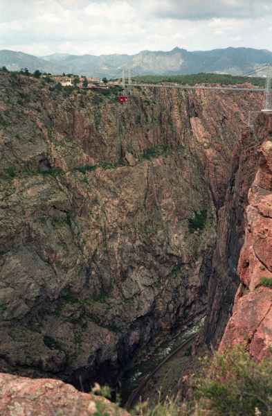 View into Royal Gorge from the north rim.