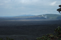 View of Pu'u O'o vent in the distance from Pu'u' Huluhulu.