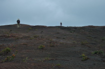 Laura and David near the crater rim of Mauna Ulu.