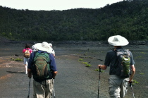 David and Bill cross Kilauea Iki Crater