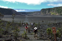 View back across Kilauea Iki toward Mauna Loa.