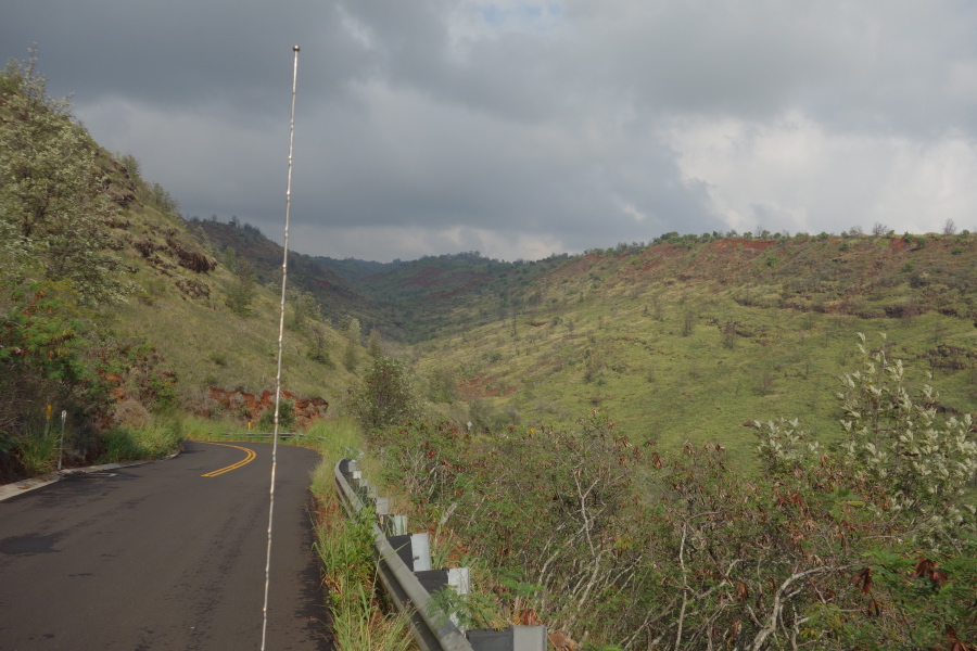 We head down Koke'e Road into Waipao Valley