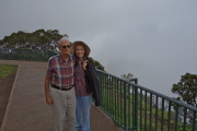 David and Kay at the railing of Kalalau Lookout