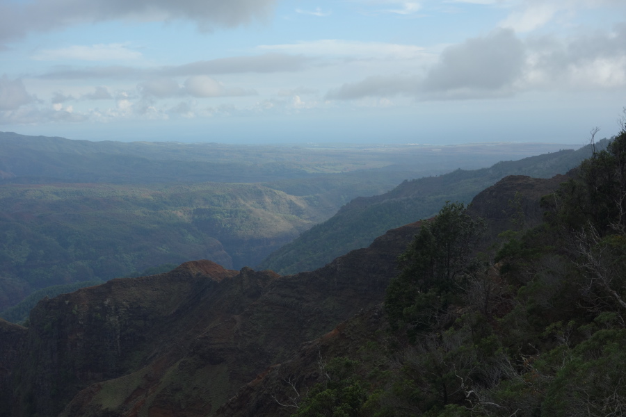 View of the south shore from Waimea Canyon Lookout