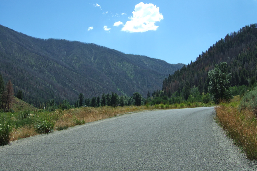 Pressing on up Warm Springs Rd.