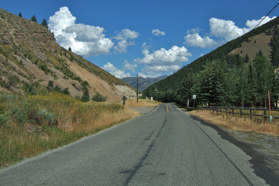 Warm Springs Rd. regains its center line.