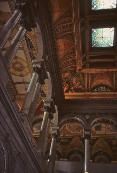 Ornate ceilings at Library of Congress