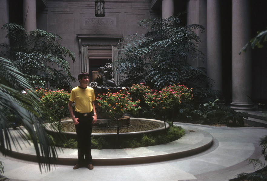 Bill at an inner courtyard of the National Gallery