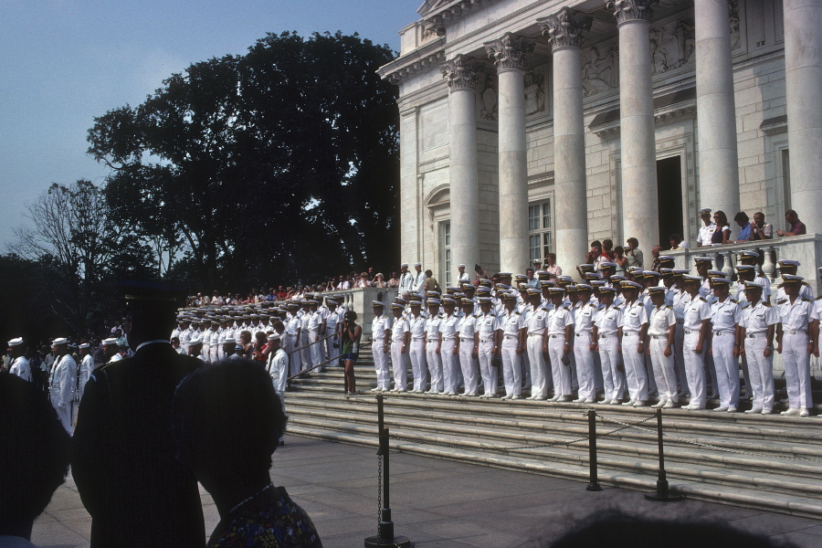 Ceremony at the Tomb of the Unknown Soldier, Arlington National Cemetary