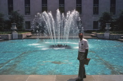 David at inner courtyard of the Rayburn Building.