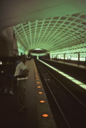 David inside a Metro station