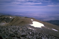 View northeast along the ridge from the White Mountain Peak.