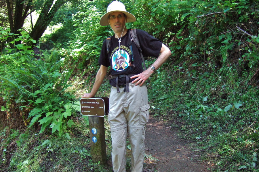 Bill at junction of Razorback Ridge and Lost Trails