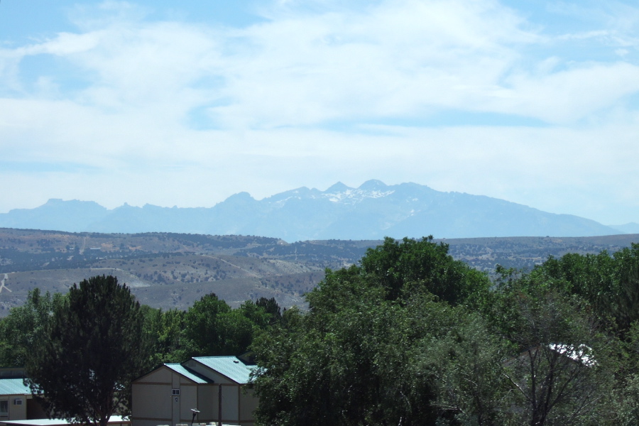The Ruby Mountains rise above Elko, NV