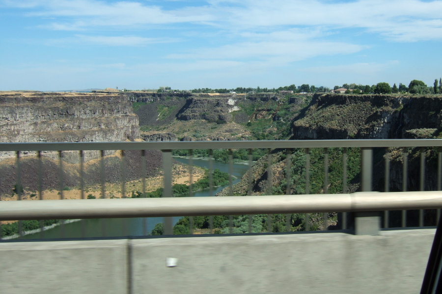 Crossing the Snake River near Twin Falls, ID